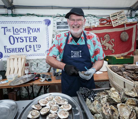 Oyster bar at Stranraer Oyster Festival